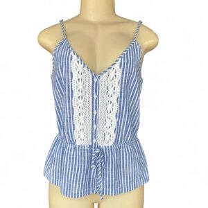 Abercrombie & Fitch Blue and White Striped Camisole